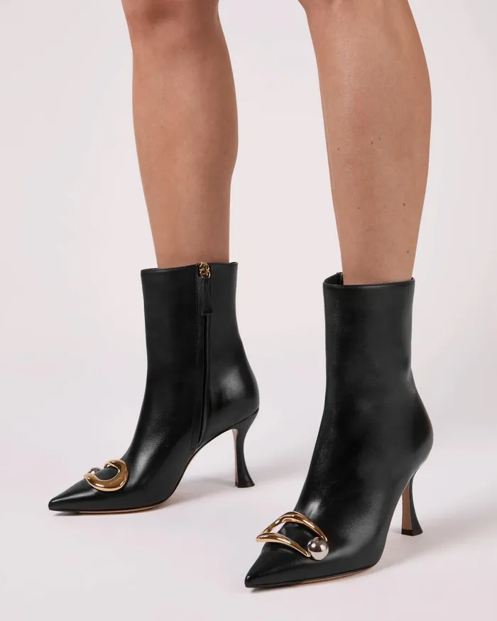 Boots Women Alexandre Birman Harper Black Bootie 8211 Luxury Leather Boots 8211 Designer Black Boots Black
