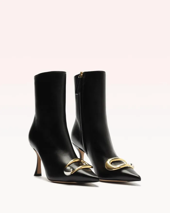Boots Women Alexandre Birman Harper Black Bootie 8211 Luxury Leather Boots 8211 Designer Black Boots Black