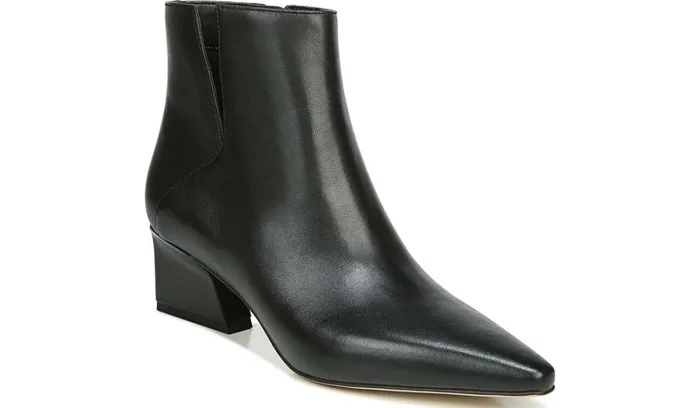Boots Women Franco Sarto Franco Sandria Block Heel Bootie Black Leather