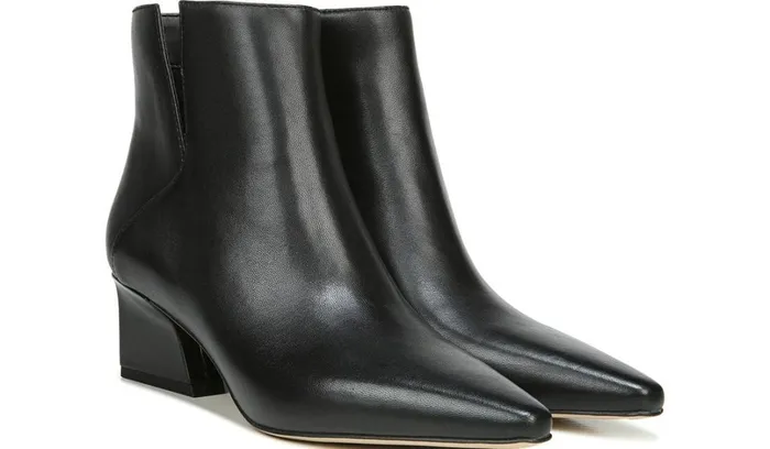 Boots Women Franco Sarto Franco Sandria Block Heel Bootie Black Leather