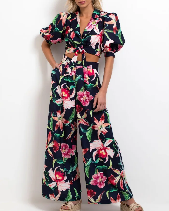 Bottoms Women PatBO Laelia Wide Leg Pant FINAL SALE