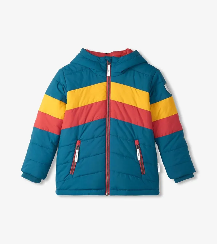 Boys Aspen Colour Block Puffer Jacket Hatley