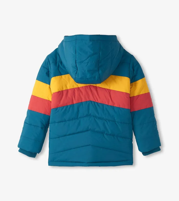 Boys Aspen Colour Block Puffer Jacket Hatley