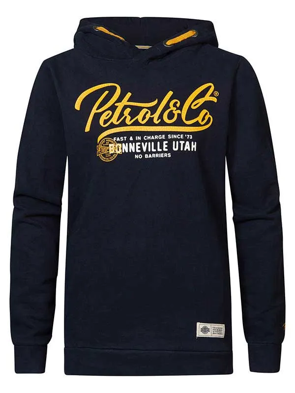 Boys Knits and Sweats Petrol Industries Hoodie With Logo Artwork Midnight Navy