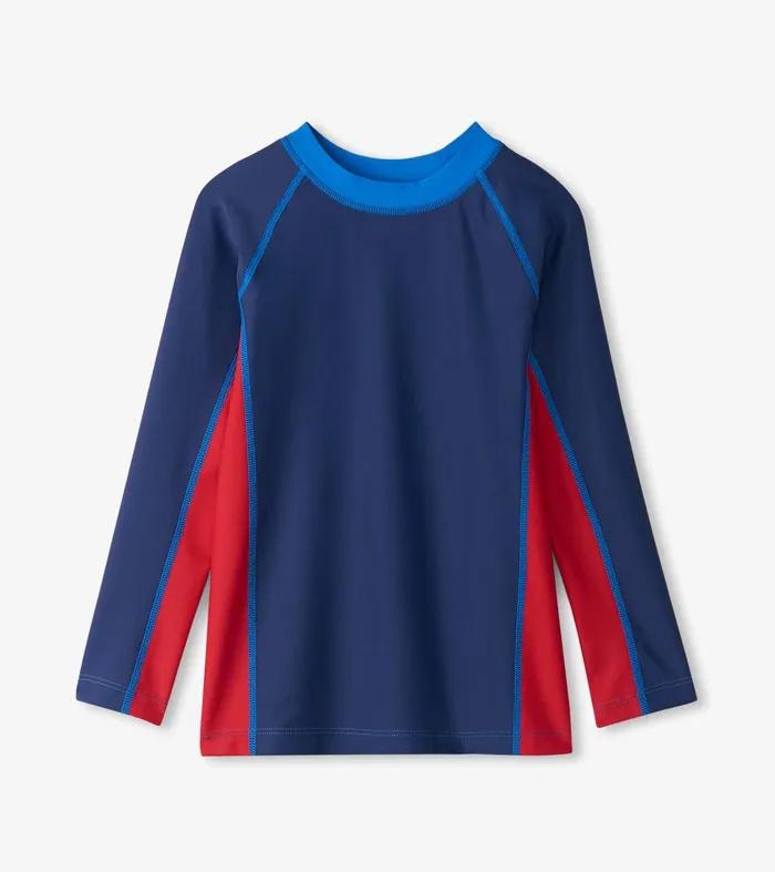 Boys Nautical Colourblock Long Sleeve Rashguard Hatley