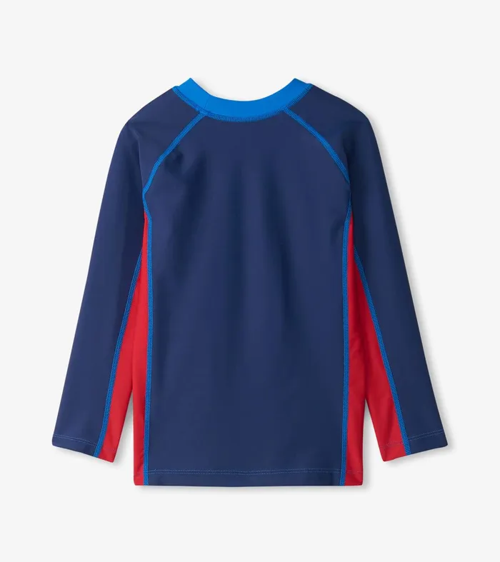 Boys Nautical Colourblock Long Sleeve Rashguard Hatley