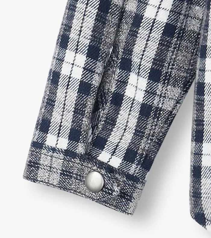 Boys Salute Plaid Lined Hooded Jacket Hatley