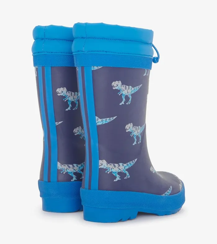 Boys TRex Attack Sherpa Lined Rain Boots Hatley