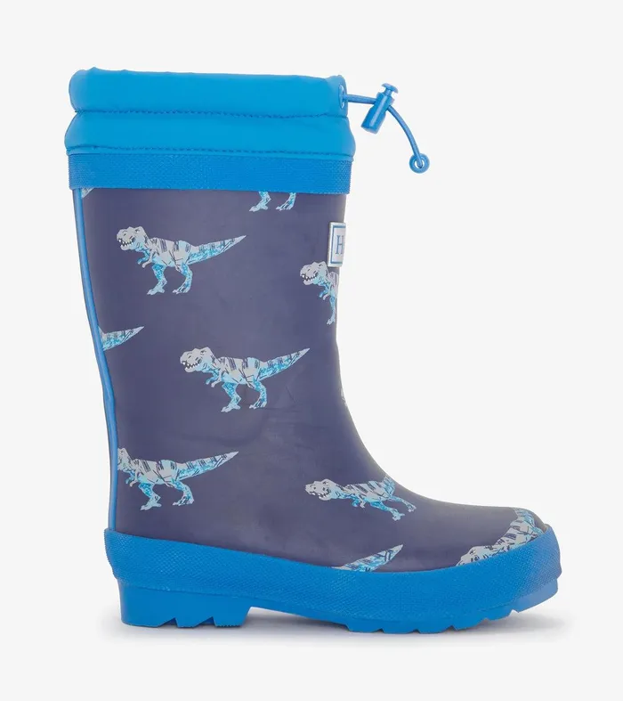 Boys TRex Attack Sherpa Lined Rain Boots Hatley