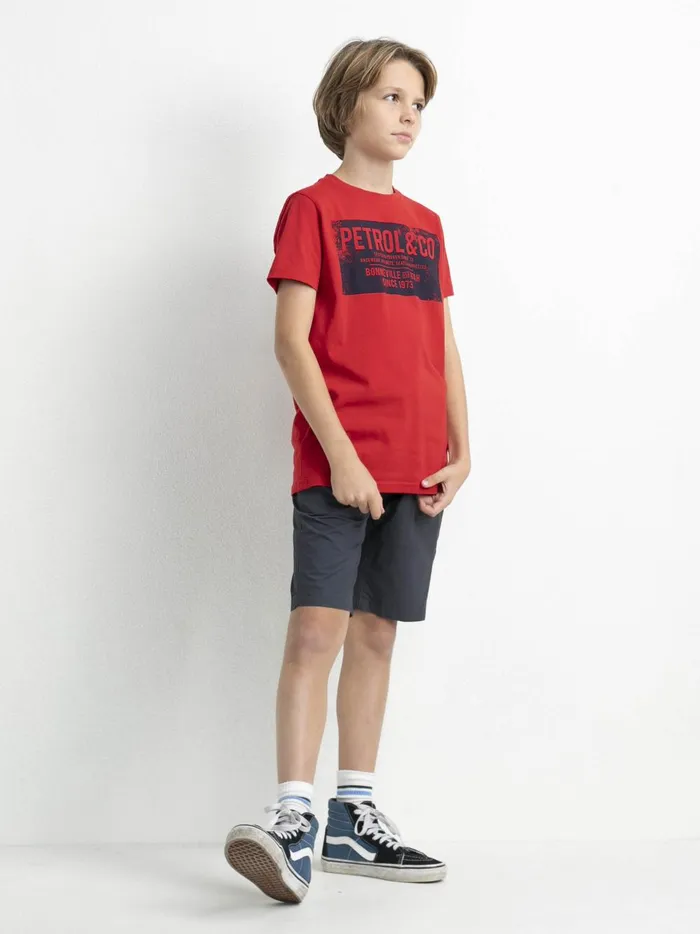 Boys TShirts Petrol Industries Artwork TShirt Pepper Red