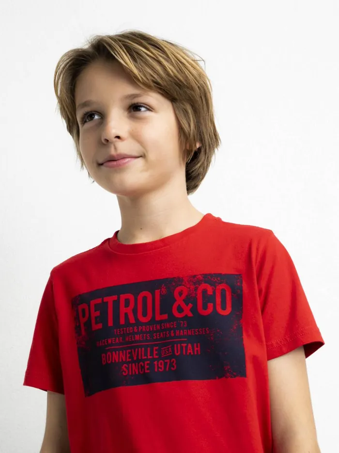 Boys TShirts Petrol Industries Artwork TShirt Pepper Red