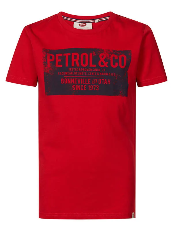 Boys TShirts Petrol Industries Artwork TShirt Pepper Red