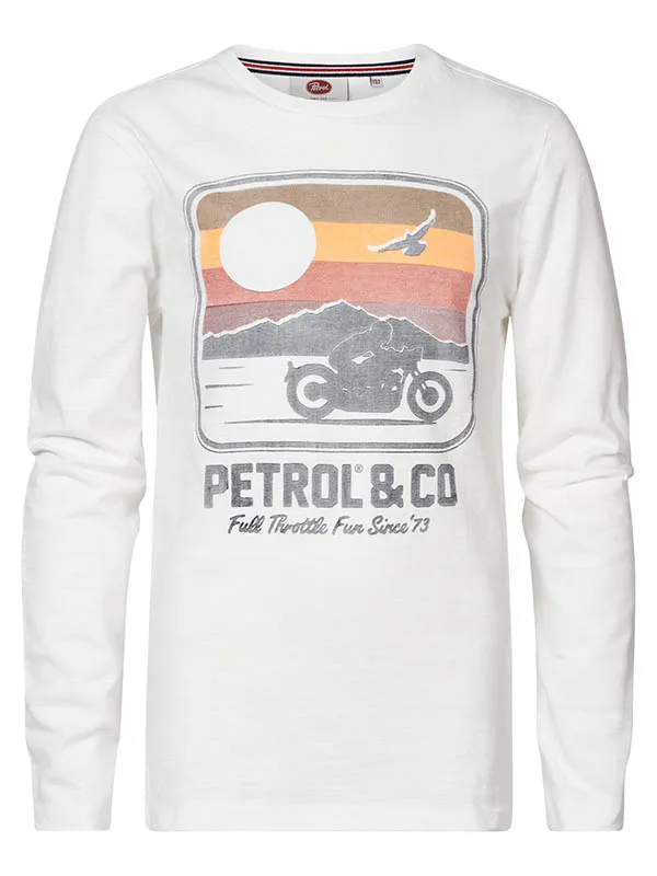 Boys TShirts Petrol Industries Artwork TShirt Sky White