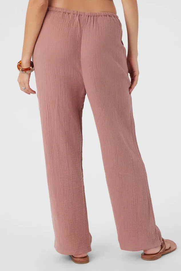 BRENDA CRINKLE DOUBLE GAUZE BEACH PANTS Burlwood Women O039NEILL Collections