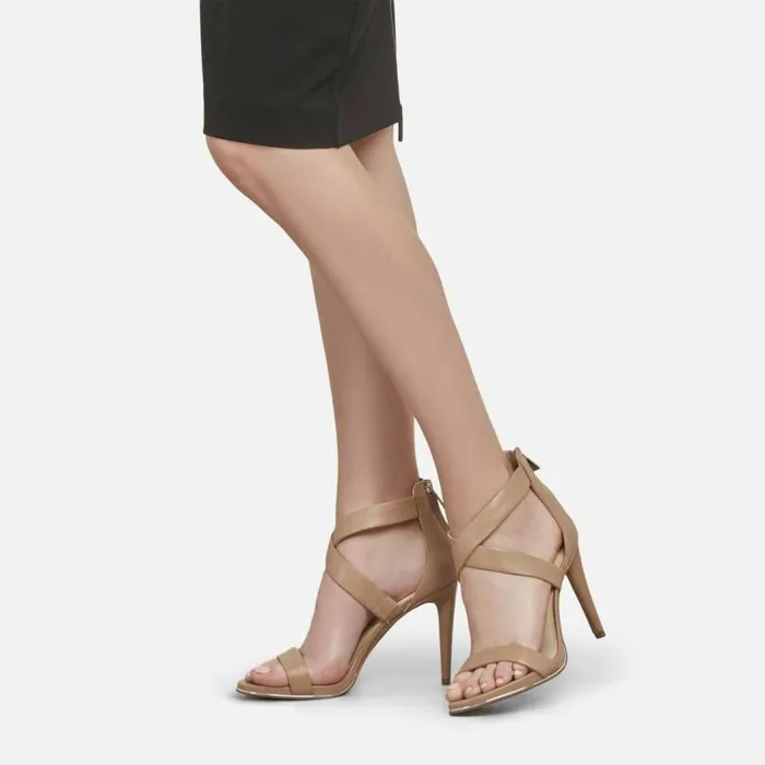 Brooke Cross Sandal Latte Women Kenneth Cole Heels