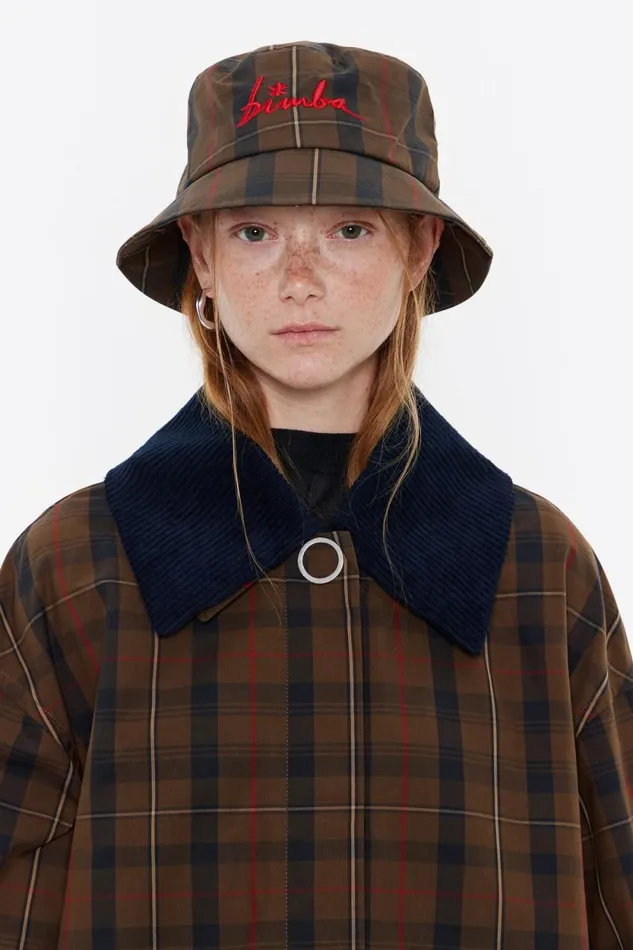 Brown Checked Bucket Hat Brown Women Bimba Y Lola Hats And Caps Brown Checked Bucket Hat Brown Women Bimba Y Lola Hats And Caps