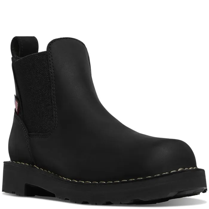 Bull Run Chelsea 5quot Black Women Danner SlipOns and Chelseas