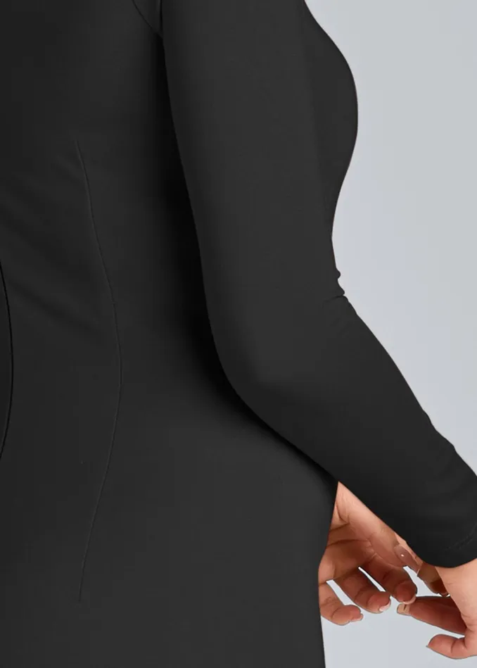 BUTTON DETAIL MIDI DRESS Black Women VENUS Midi Dresses