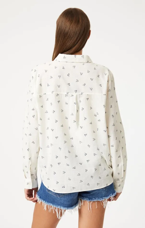 ButtonUp Long Sleeve Shirt In Simple Flower Print Women Mavi Jeans Shirts ButtonUp Long Sleeve Shirt In Simple Flower Print Women Mavi Jeans Shirts