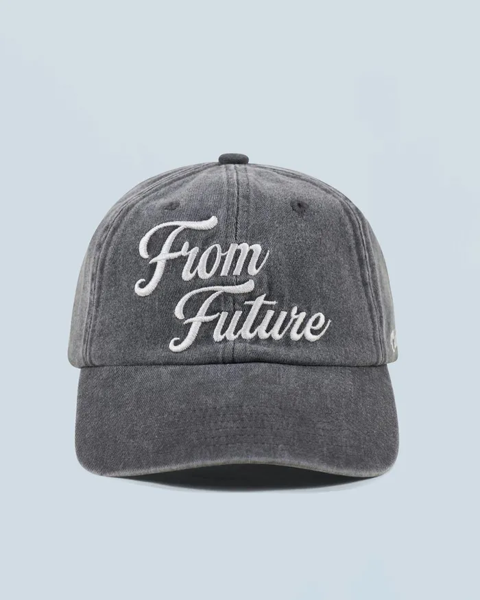 Caps From Future Curved Visor Cap Washed Black