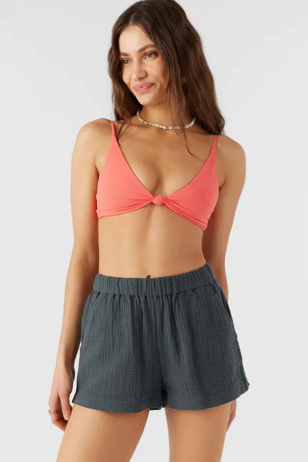 CARALEE DOUBLE GAUZE SHORTS Slate Women O039NEILL Collections
