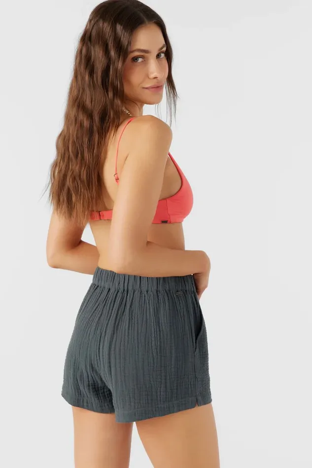 CARALEE DOUBLE GAUZE SHORTS Slate Women O039NEILL Collections