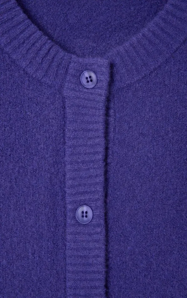Cardigan Damsville Purple Melange Women American Vintage Jumpers and Cardigans