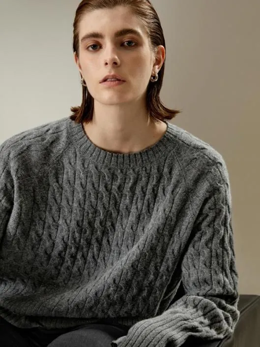 Cashmere Oversized Sweater 8211 Luxurious Baby Cashmere Crew Neck Women Lilysilk Knitwear