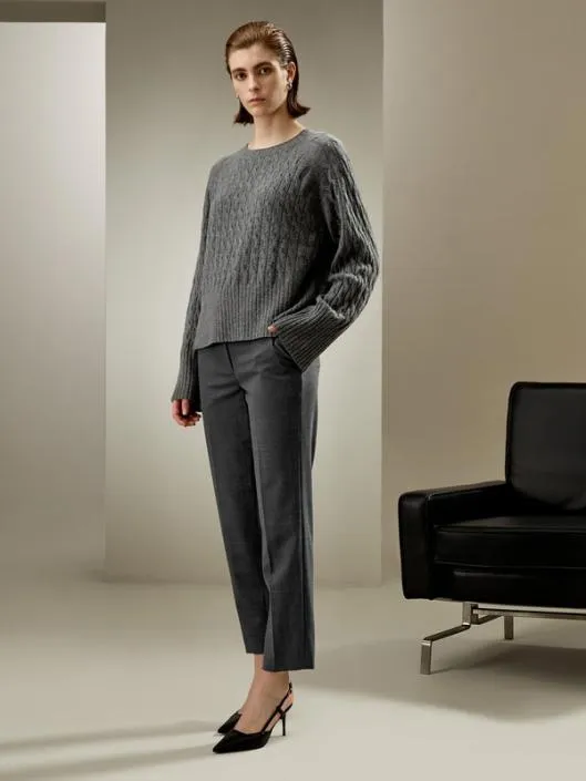 Cashmere Oversized Sweater 8211 Luxurious Baby Cashmere Crew Neck Women Lilysilk Knitwear