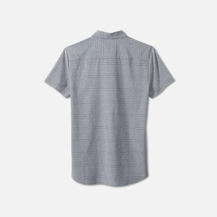 Casual Check Button Down Short Sleeve Shirt Silver Men Kenneth Cole Casual Shirts