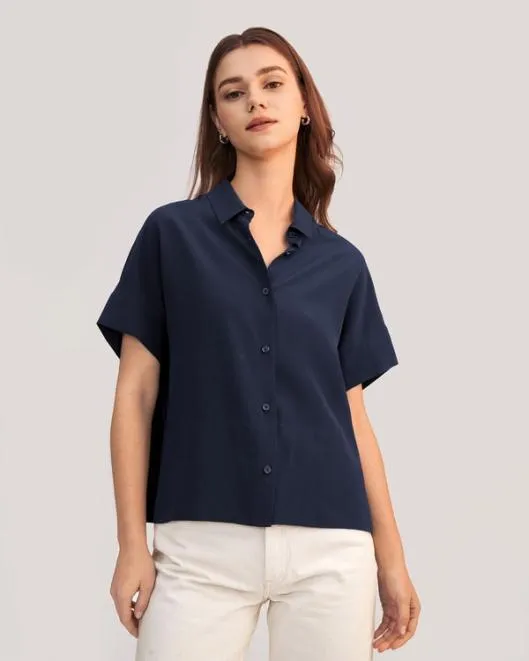 Casual Comfy Short Sleeve Silk Blouse For Women Women Lilysilk Essentials