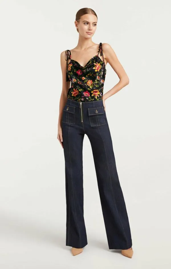 Cinq Sept Beaded Tassel Provence Marta Cami Black Multi Women Tank Tops and Camisoles Cinq Sept Beaded Tassel Provence Marta Cami Black Multi Women Tank Tops and Camisoles