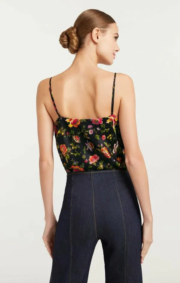 Cinq Sept Beaded Tassel Provence Marta Cami Black Multi Women Tank Tops and Camisoles