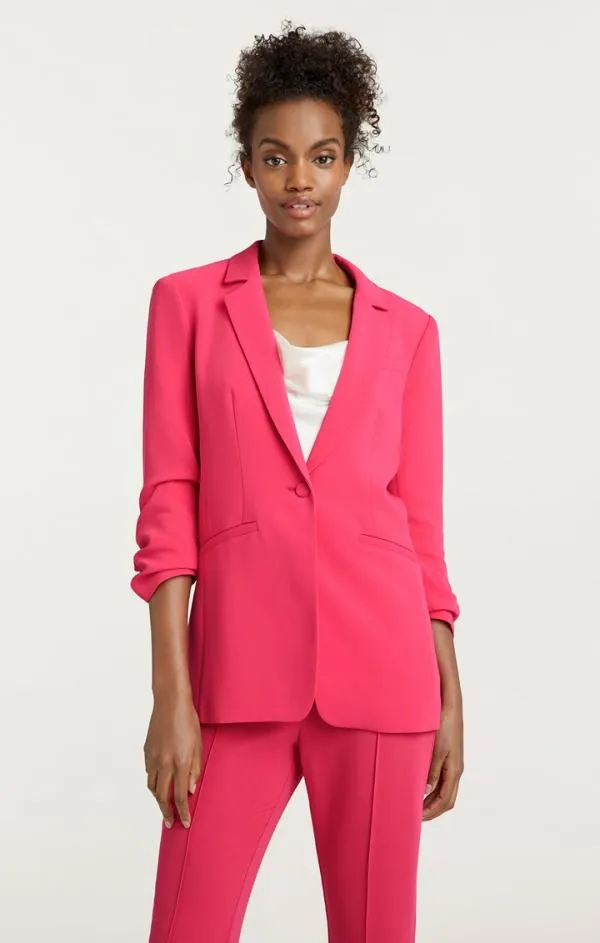 Cinq Sept Crepe Khloe Blazer Berry Jam Women Blazers
