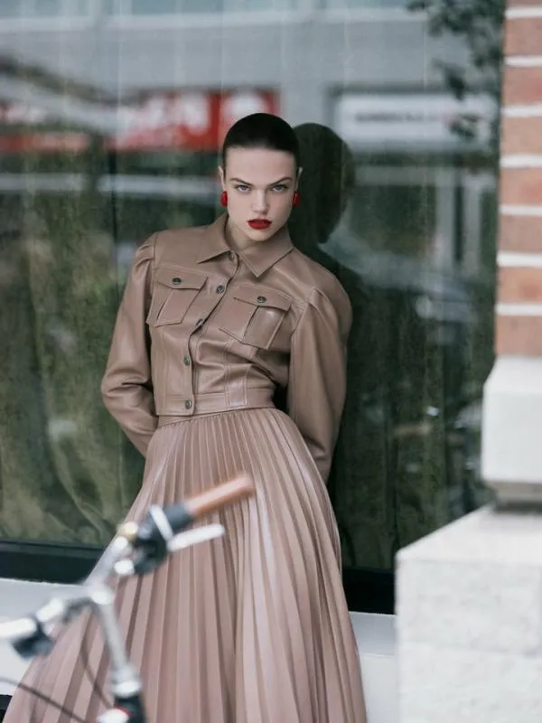 Cinq Sept Della Jacket Mocha Women Outerwear