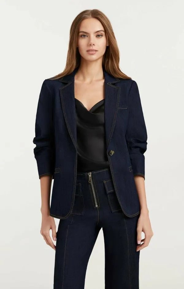 Cinq Sept Denim Khloe Blazer Indigo Women Blazers