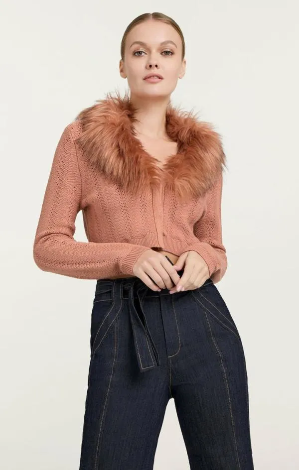Cinq Sept Isa Cardigan Blusher Women Long Sleeve Tops
