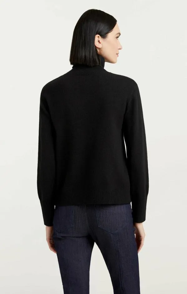 Cinq Sept J039aime Tout Le Monde Turtleneck Blackwhite Women Long Sleeve Tops