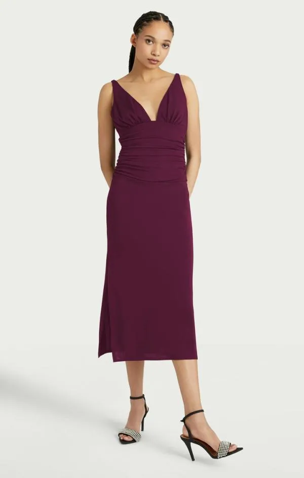 Cinq Sept Lacey Dress Dark Fig Women Midi