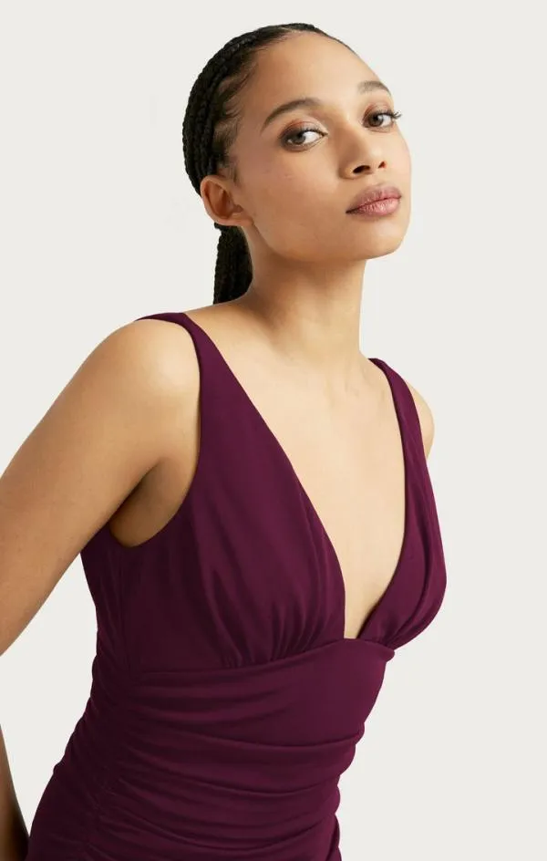 Cinq Sept Lacey Dress Dark Fig Women Midi