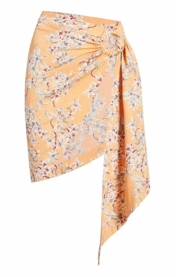 Cinq Sept Trailing Orchid Greta Skirt Peach Quartz Women Skirts