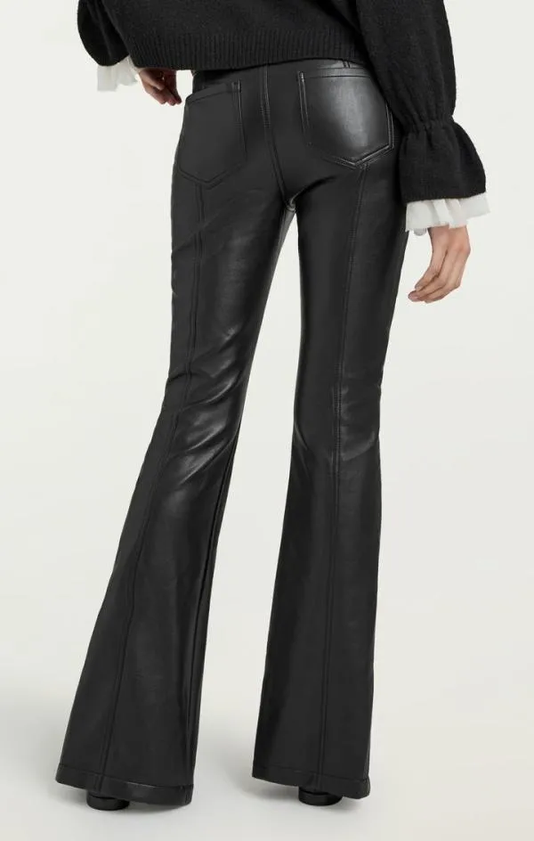 Cinq Sept Vegan Leather Shanis Pant Black Women Pants