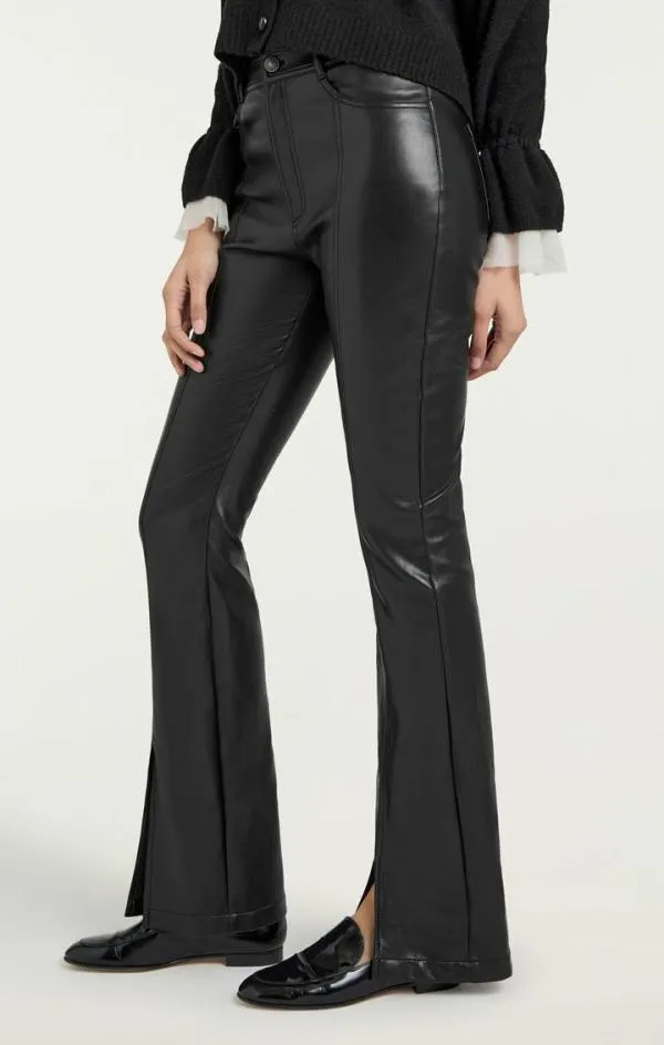 Cinq Sept Vegan Leather Shanis Pant Black Women Pants