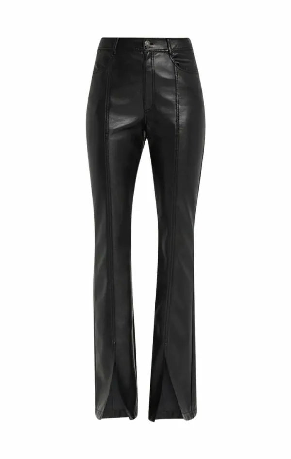 Cinq Sept Vegan Leather Shanis Pant Black Women Pants