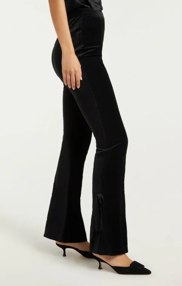 Cinq Sept Velvet Long Lou Pant Black Women Pants