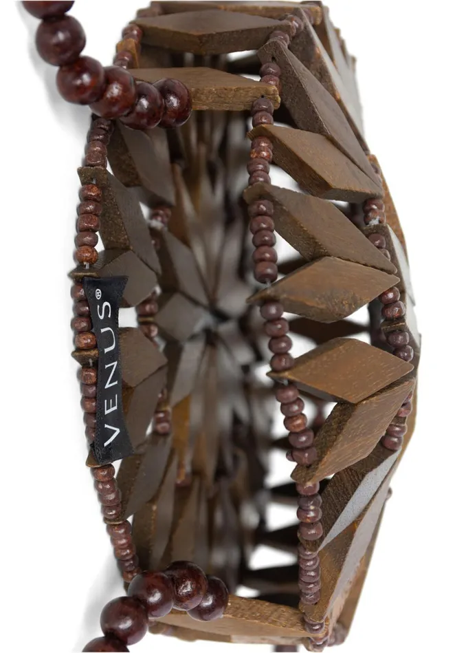 CIRCLE BASKET WOODEN BAG Brown Women VENUS Handbags