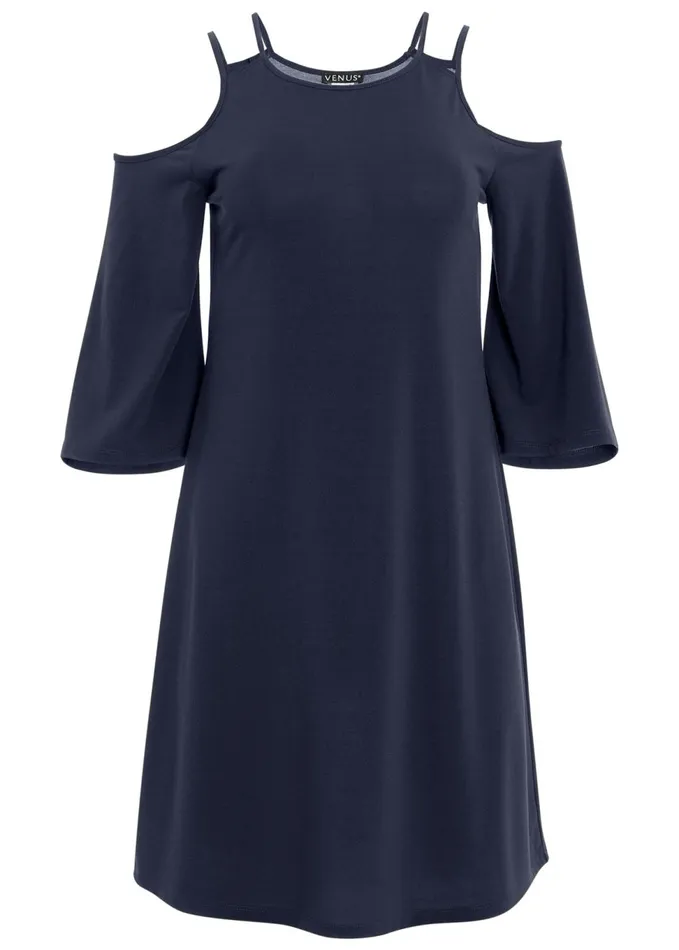 Coldshoulder Mini Dress Black Women VENUS Casual Dresses