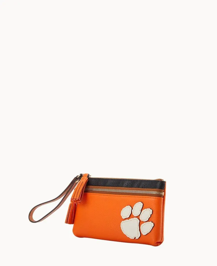 Collegiate Clemson Double Zip Wristlet Clemson ManWoman Dooney and Bourke Wallets Collegiate Clemson Double Zip Wristlet Clemson ManWoman Dooney and Bourke Wallets