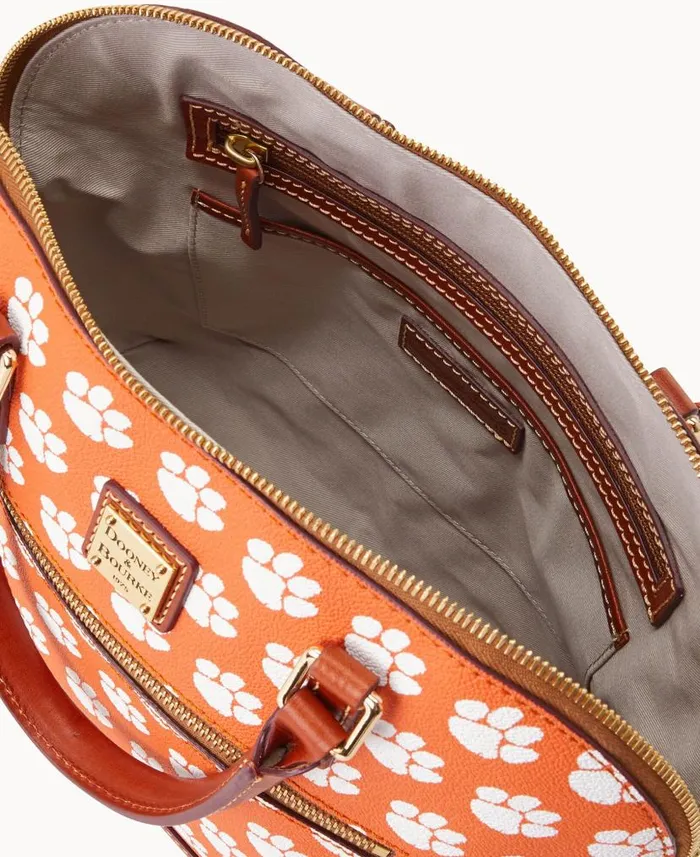 Collegiate Clemson University Domed Zip Satchel Clemson Woman Dooney and Bourke Satchels Collegiate Clemson University Domed Zip Satchel Clemson Woman Dooney and Bourke Satchels