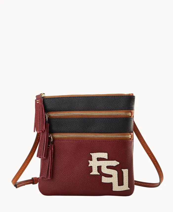 Collegiate Florida State Triple Zip Crossbody Florida State Woman Dooney and Bourke Crossbodies Collegiate Florida State Triple Zip Crossbody Florida State Woman Dooney and Bourke Crossbodies